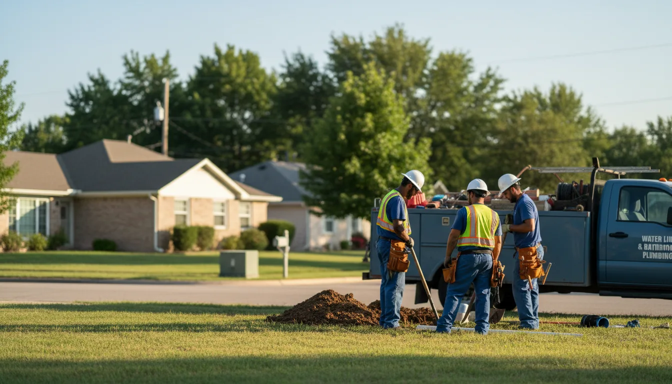 Residential water line and bathroom plumbing service in Deerfield, WI